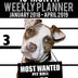 2018-2019 Weekly Planner - Most Wanted Pit Bull: Daily Diary Monthly Yearly Calendar Large 8.5" x 11" Schedule Journal Organizer (Dog Planners 2018-2019)