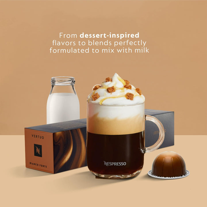 Nespresso Vertuo Pop+ Coffee and Espresso Maker by Breville with Milk Frother, Coconut White Machine + Frother