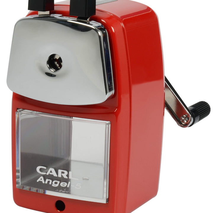 CARL Angel Manual Pencil Sharpener, Red