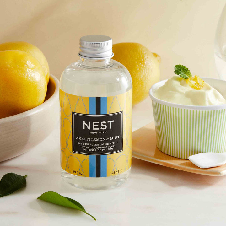 NEST Fragrances Amalfi Lemon & Mint Reed Diffuser Refill, 5 Fluid Ounces