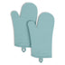 KitchenAid Ribbed Soft Silicone Oven Mitt 2-Pack Set, Mineral Water Aqua, 7.5"x13" Oven Mitt Set