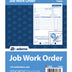 Adams Job Work Order Book, 3-Part Carbonless, White/Canary/White, 5-9/16 x 8-7/16 Inches, 33 Sets (T5868)