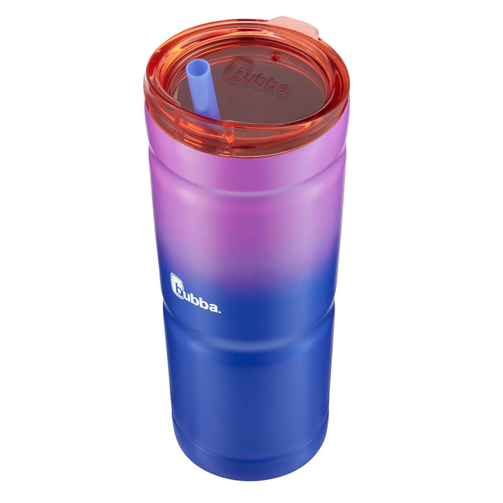 Bubba Envy S Vacuum-Insulated Stainless Steel Tumbler with Lid and Straw, 24oz Reusable Iced Coffee or Water Cup, BPA-Free Travel Tumbler, Vineyard