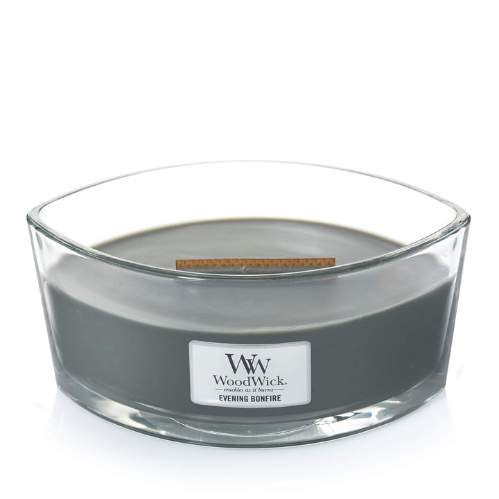 WoodWick Ellipse Scented Candles, Evening Bonfire (16oz) and Sand & Driftwood (16oz) Candle + Candle, 76378