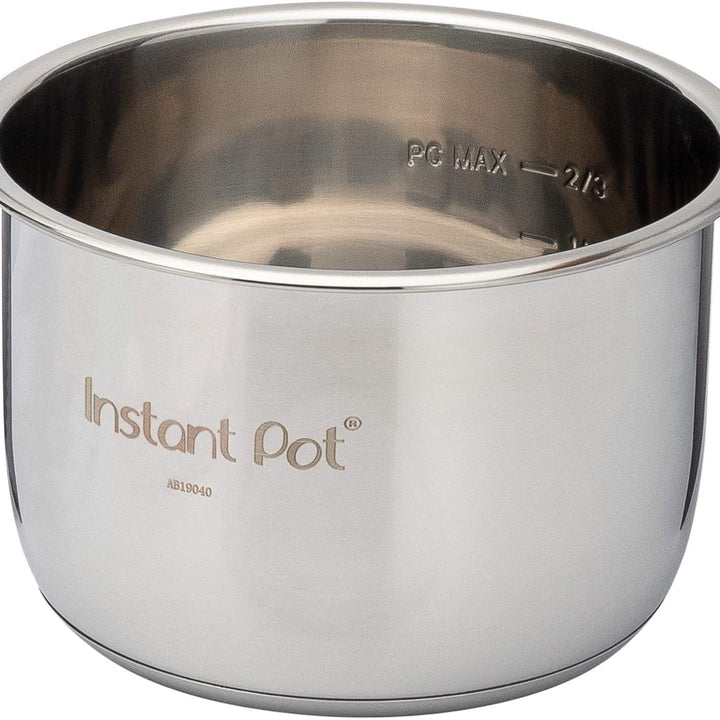 Instant Pot Stainless Steel Inner Cooking Pot Mini 3-Qt, Polished Surface, Rice Cooker, Stainless Steel Cooking Pot 3 Quart Inner Pot