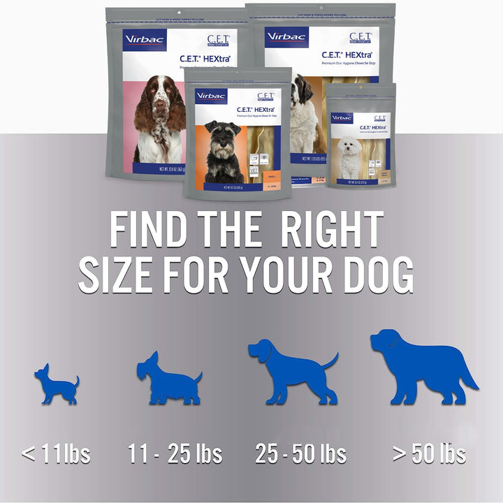 Virbac CET HEXtra Premium Oral Hygeine for Dogs, 26-50 lbs.