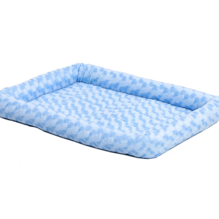 MidWest Homes for Pets Bolster Dog Bed 36L-Inch Blue Dog Bed or Cat Bed w/ Comfortable Bolster | Ideal for Intermediate Dog Breeds & Fits a 36-Inch Dog Crate | Easy Maintenance Machine Wash & Dry