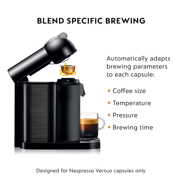 Nespresso Vertuo Coffee and Espresso Maker by Breville Machine + Capsule Set Matte Black