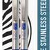 Zebra Pen G-301 Stainless Steel Retractable Gel Pen, Medium Point, 0.7mm, Blue Ink, 2-Count, 2 Pack (41322)