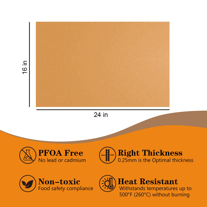 UBeesize 4 Pack Large Copper Oven Liners for Bottom of Oven BPA and PFOA Free,Thick Heavy Duty Non Stick Teflon Oven Mats for Electric, Gas, Toaster，Convection, Microwave Ovens and Grills 4 Pack Oven liners