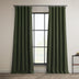 HPD Half Price Drapes Faux Linen Room Darkening Curtains - 96 Inches Long Luxury Linen Curtains for Bedroom & Living Room (1 Panel), 50W X 96L, Tuscany Green