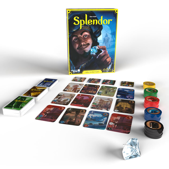 Splendor Board Game (Packaging May Vary) - Master the Art of Wealth and Prestige! - Engaging Gem Minding Strategy Game for Kids & Adults, Ages 10+, 2-4 Players, 30 Min Playtime, Made by Space Cowboys Splendor