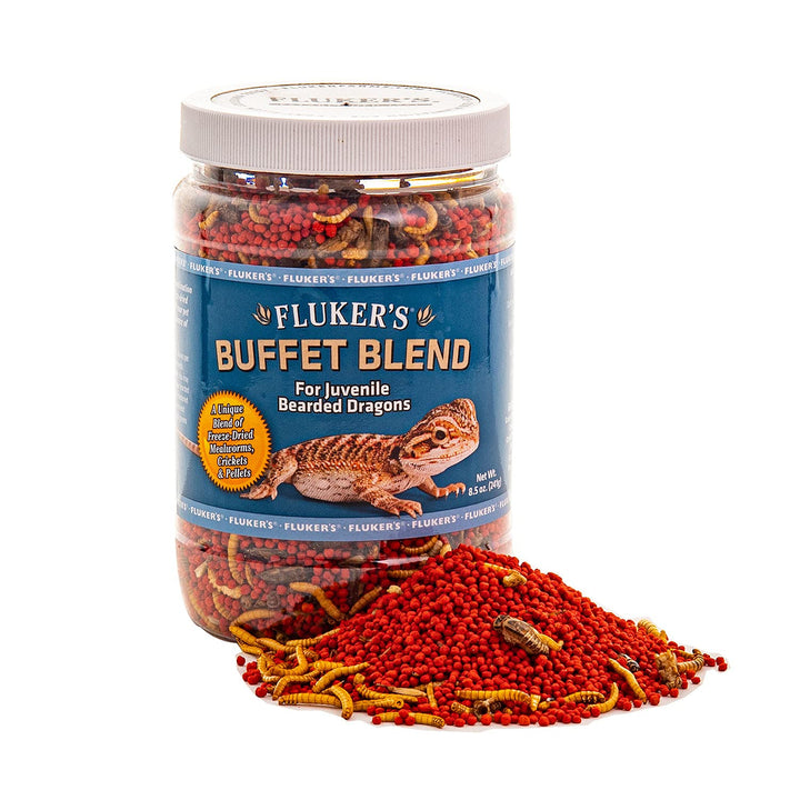 Fluker's Buffet Blend Juvenile Bearded Dragon Diet - Veggie Variety, 9oz 8.5 Ounce (Pack of 1)