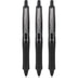 PILOT Dr. Grip FullBlack Refillable & Retractable Ballpoint Pen, Medium Point, Black Ink, 3-Pack (14634)