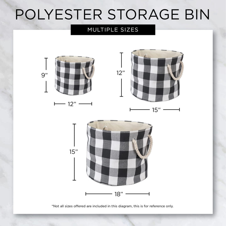 Bone Dry 5743 Pet Storage Collection Striped Paw Patch Bin, Medium Round, Dark Navy