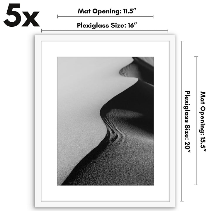 Americanflat 12x16 Picture Frame with Polished Plexiglass - Set of 5 - Use as 8.5x11 Frame with Mat or 12x16 Frame Without Mat - Galleria Collection - Gallery Wall Frame Set for Wall Display - White