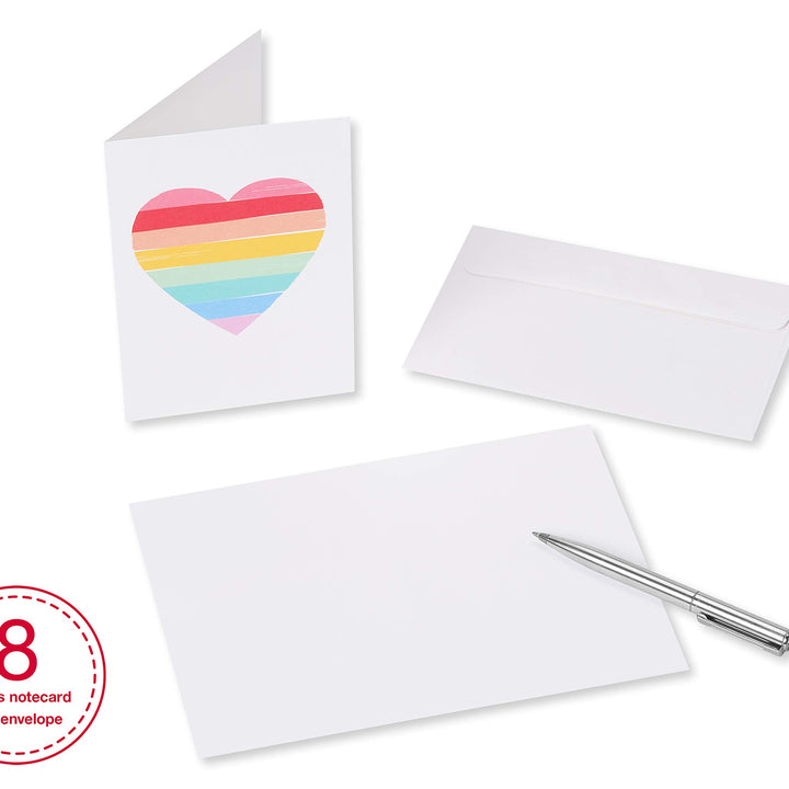 American Greetings Blank Cards with White Envelopes for All Occasions, Rainbow Designs (48-Count)