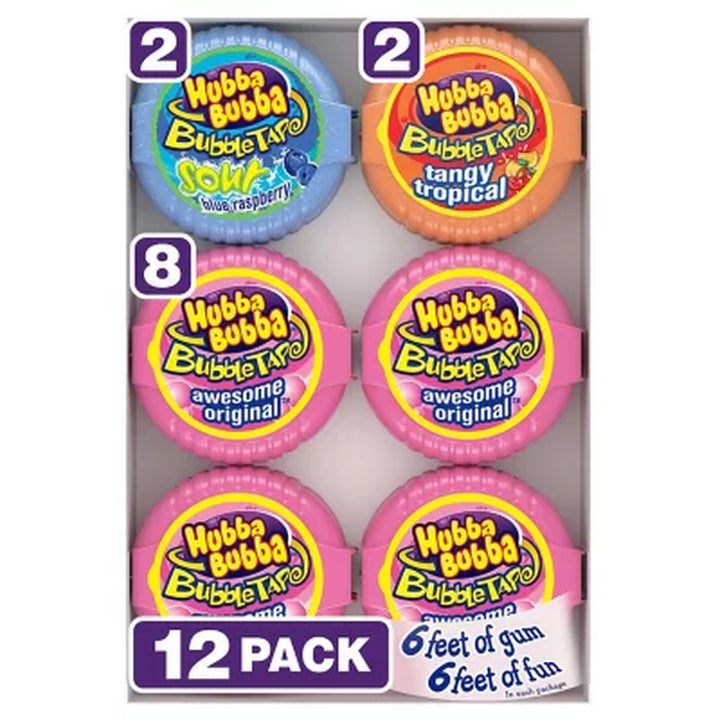 Hubba Bubba Bubble Tape Gum, 2 Oz., 12 Pk.