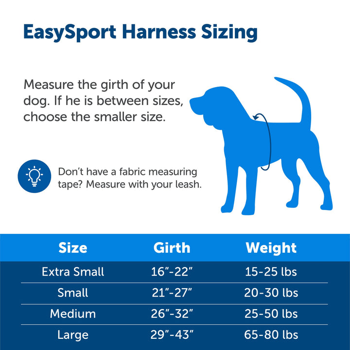 PetSafe EasySport Dog Harness - Padded, Adjustable Dog Harness with Control Handle and Reflective Piping - Great for Active Dogs - from The Makers of The Easy Walk Harness - Medium, Charcoal Charcoal Grey