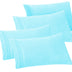 Elegant Comfort 4-PACK Solid Pillowcases 1500 Thread Count Egyptian Quality - Easy Care, Smooth Weave, Wrinkle and Stain Resistant, Easy Slip-On, 4-Piece Set, Standard/Queen Pillowcase, Aqua