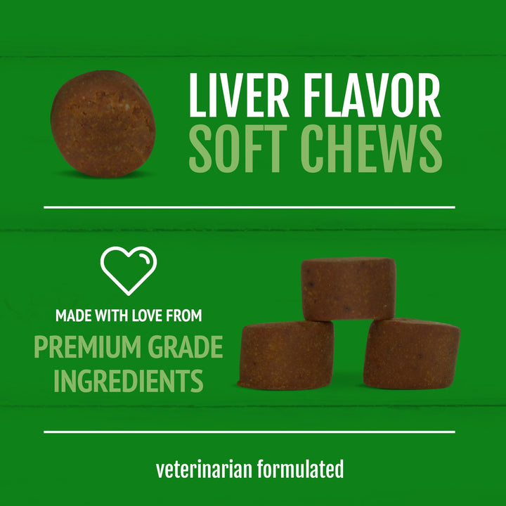 PetNC Natural Care Liver Flavor,Cheese Pre & Probiotic Soft Chews for Dog 120 ct (Pack of 1) (Packaging May Vary)
