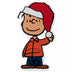 Northlight Peanuts Linus in Santa Hat Christmas Window Cling Decoration