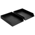 Basics Rectangular Plastic Organizer - 12-Pack, Letter Tray, Black Letter Tray (Pack of 12)