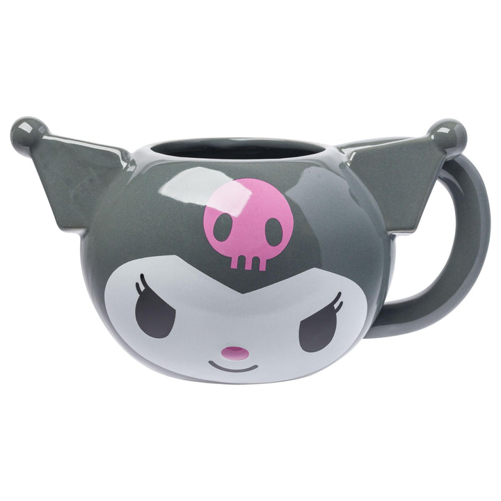 Silver Buffalo Hello Kitty and Friends Kuromi Ceramic 3D Sculpted Mug, 20 Ounces