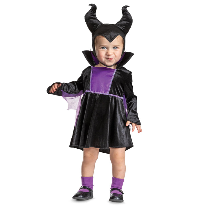 Disguise Infant Maleficent Infant Costume, Official Disney Baby Costume Outfit for Halloween With Headpiece (6-12 mths)