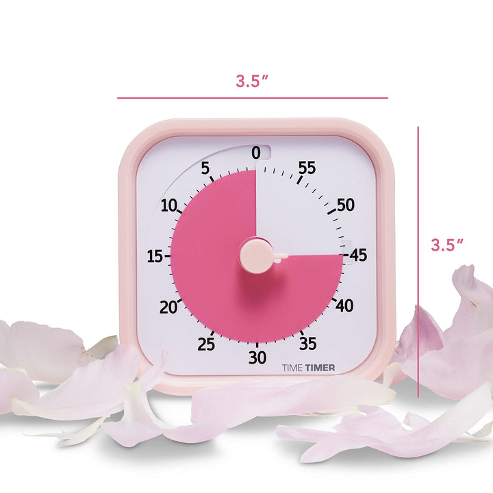 TIME TIMER Home MOD - 60 Minute Kids Visual Timer Home Edition - for Homeschool Supplies Study Tool, Timer for Kids Desk, Office Desk and Meetings with Silent Operation (Peony Pink) Peony Pink