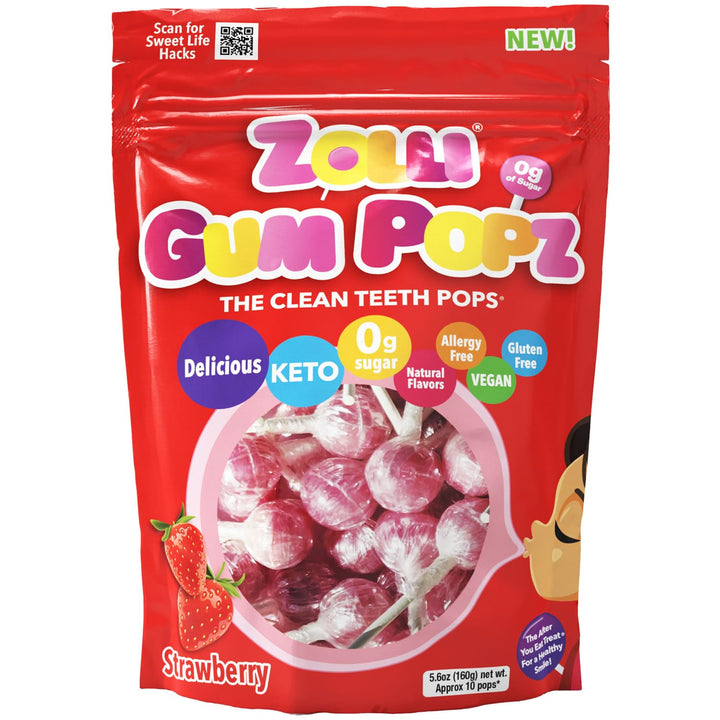 Zolli GUM Popz 5.6oz Resealable Pouch - Enjoy a Burst of Flavor with Gum in a Convenient Halloween Resealable Pouch