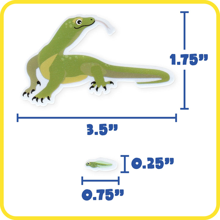 READY 2 LEARN Foam Stickers - Reptiles & Amphibians - Pack of 184 - Kids Self-Adhesive Stickers - 3D Snake Stickers for Laptops, Party Favors, Crafts