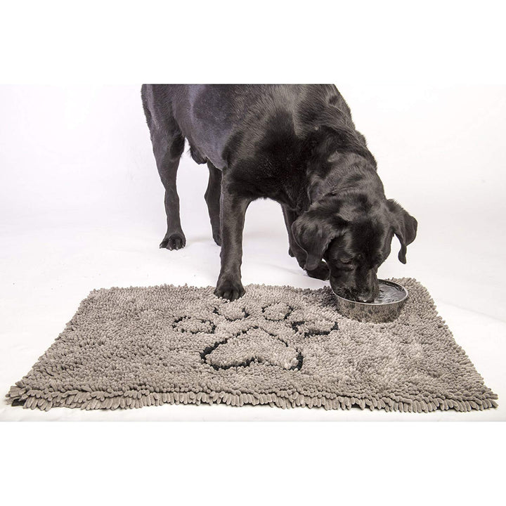 Dog Gone Smart Dirty Dog Microfiber Paw Doormat - Muddy Mats For Dogs - Super Absorbent Dog Mat Keeps Paws & Floors Clean - Machine Washable Pet Door Rugs with Non-Slip Backing | Small Maroon 23" x 16"