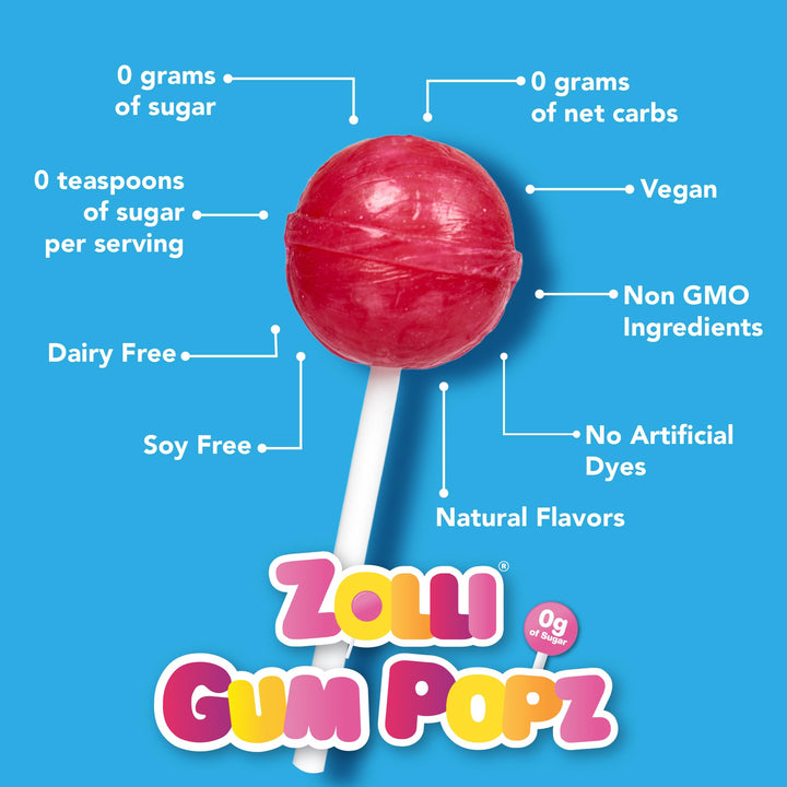 Zolli GUM Popz 5.6oz Resealable Pouch - Enjoy a Burst of Flavor with Gum in a Convenient Halloween Resealable Pouch