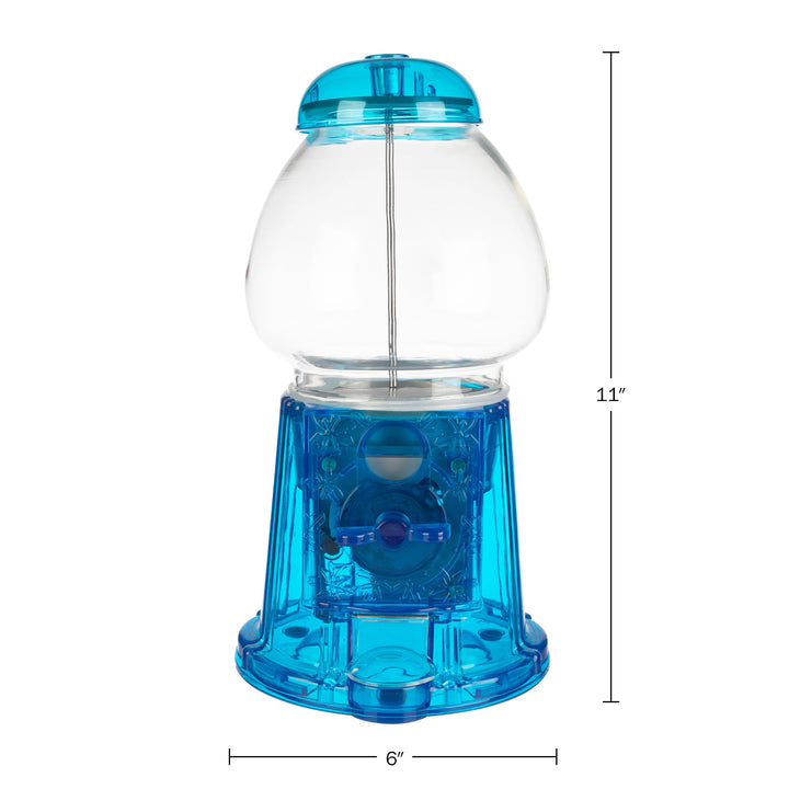 11-Inch Translucent Gumball Machine - Coin-Operated Candy Dispenser Vending Machine and Piggy Bank by Great Northern Popcorn (Blue) BLUE