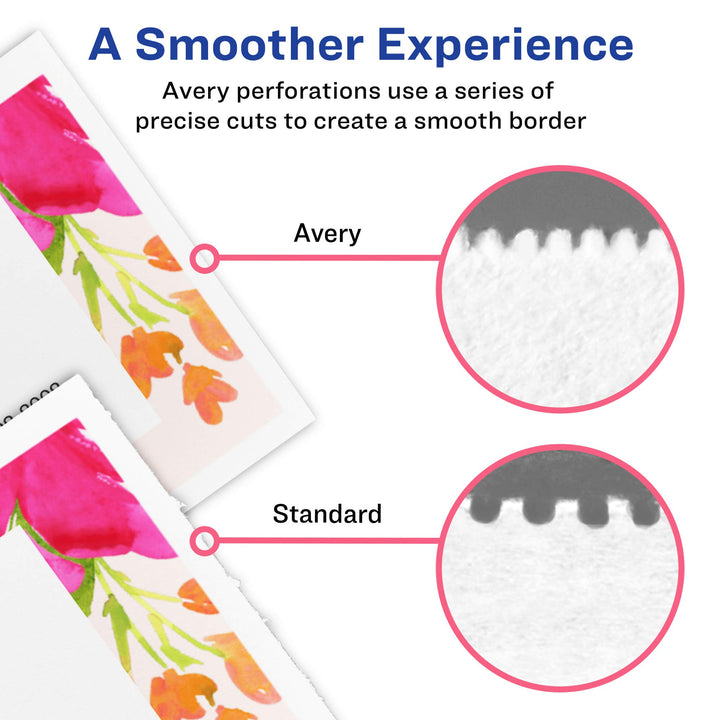 Avery Postcards with Rounded Corners and Sure Feed Technology, 3.5" x 5", Matte White, 100 Total, Laser/Inkjet Printable Cards (5625) Matte White, Rounded Corners