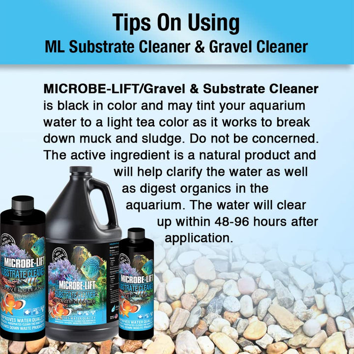 MICROBE-LIFT Professional Gravel & Substrate Cleaner for Freshwater and Saltwater Tanks, 16oz 16 Ounces