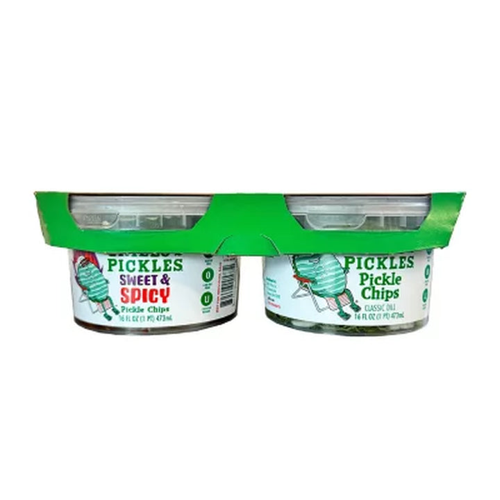 Grillo'S Pickles Pickle Chips Party Pack Variety, 1 Lb., 2 Pk.