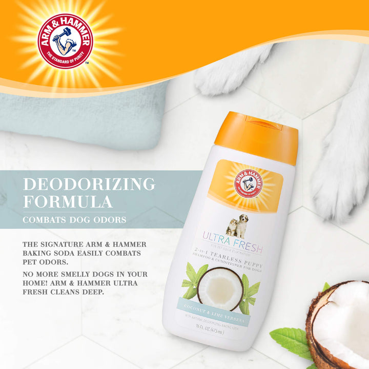 Arm & Hammer for Pets Ultra Fresh Dog Deodorizing Foam, Juniper Mist Scent - No Rinse Waterless Dog Shampoo for Smelly Dogs, Pet Deodorizer, Bathing Supplies, 8 Fl Oz No-Rinse Deodorizing Foam for Dogs 8 Fl Oz (Pack of 1)