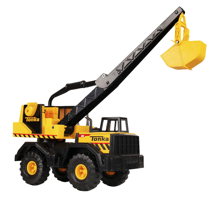 Tonka Steel Classics, Mighty Crane - Made With Steel and Sturdy Plastic, Big Construction Truck, Boys and Girls Ages 3+, Toddlers, Birthday Gift, Christmas, Holiday