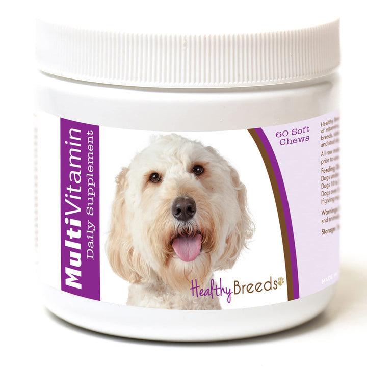 Healthy Breeds Labradoodle Multi-Vitamin Soft Chews 60 Count Labradoodle, Cream 60 Ct