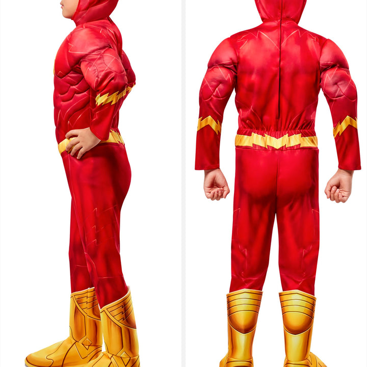 Rubies Boy's The Flash Boy's the Flash Deluxe Costume Jumpsuit and Headpiece Medium As Shown