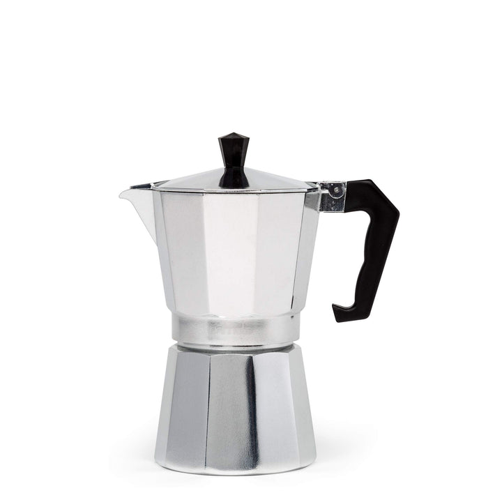 Primula Classic Stovetop Espresso and Coffee Maker, Moka Pot for Italian and Cuban Café Brewing, Greca Coffee Maker, Cafeteras, 6 Espresso Cups, Silver 6 Cup