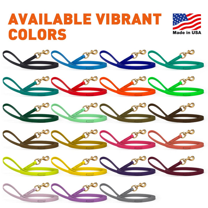 Viper Biothane Working Tracking Lead Leash Long Line for Dogs 2 Colors and 6 Sizes, Black, 5/8" x 33ft