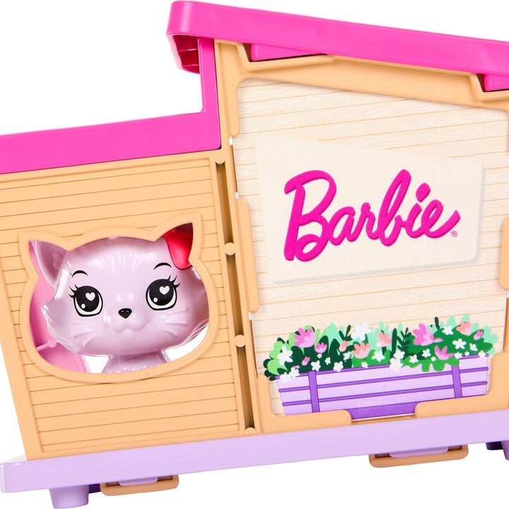 Barbie: My First Barbie Accessories, Story Starter Pet Care Pack with Dog House, Puppy & Cat, Toys for Little Kids, 13.5-inch Scale