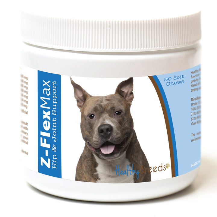 Healthy Breeds American Staffordshire Terrier Z-Flex Max Hip and Joint Soft Chews 50 Count 50 Ct