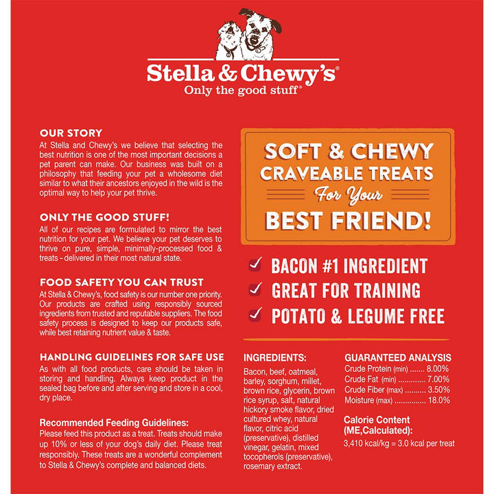 Stella & Chewy's Crav'n Bac'n Dog Treats Bacon & Beef Recipe, 8.25 oz. Bag