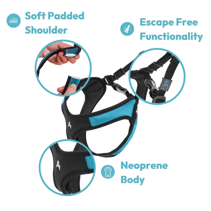 Gooby Escape Free Easy Fit Harness - Red, Small - No Pull Step-in Patented Small Dog Harness with Quick Release Buckle - Perfect On The Go No Pull Harness for Small Dogs or Medium Dog Harness Small chest (16~19.25")