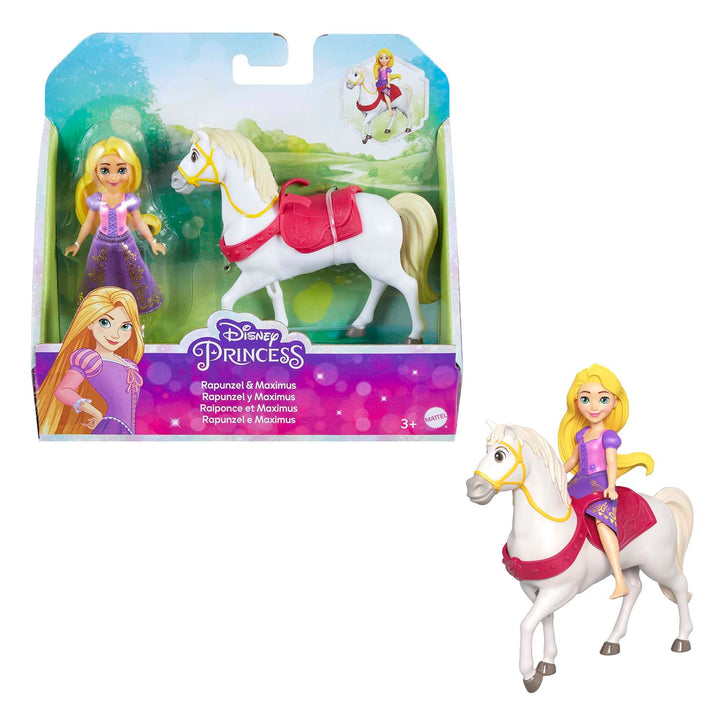 Mattel Disney Princess Rapunzel Small Doll and Maximus Horse with Saddle, from Mattel Disney Movie Tangled Modern