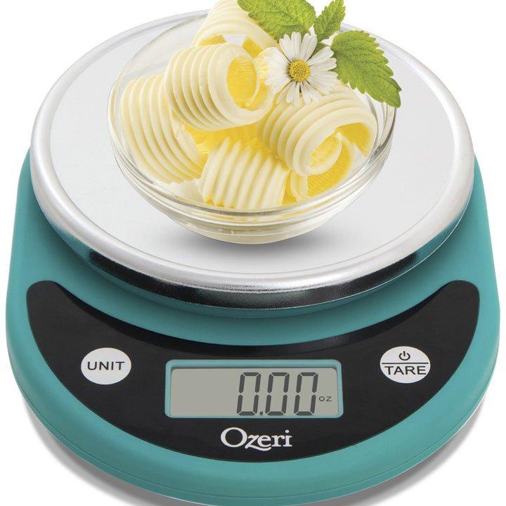 Ozeri Pronto Digital Multifunction Kitchen and Food Scale, Black on Teal